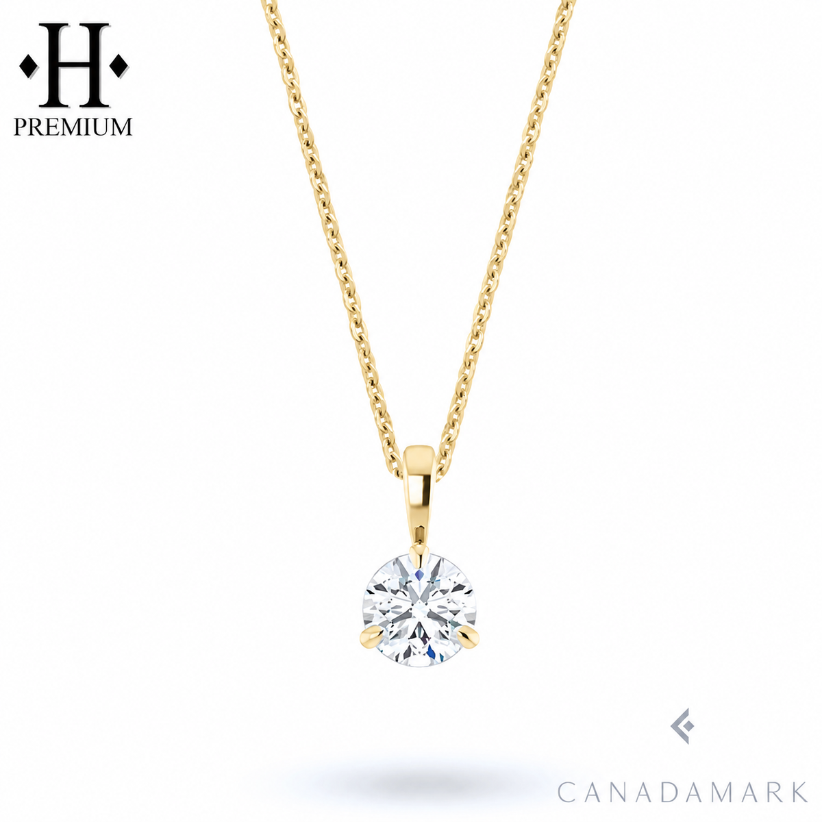 0.58cts Canadian Premium Natural Round Diamond Pendant