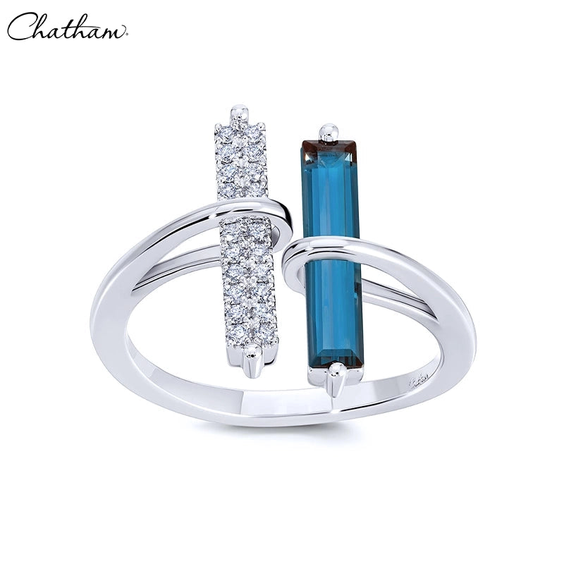 Lab Grown Alexandrite & Diamond Ring