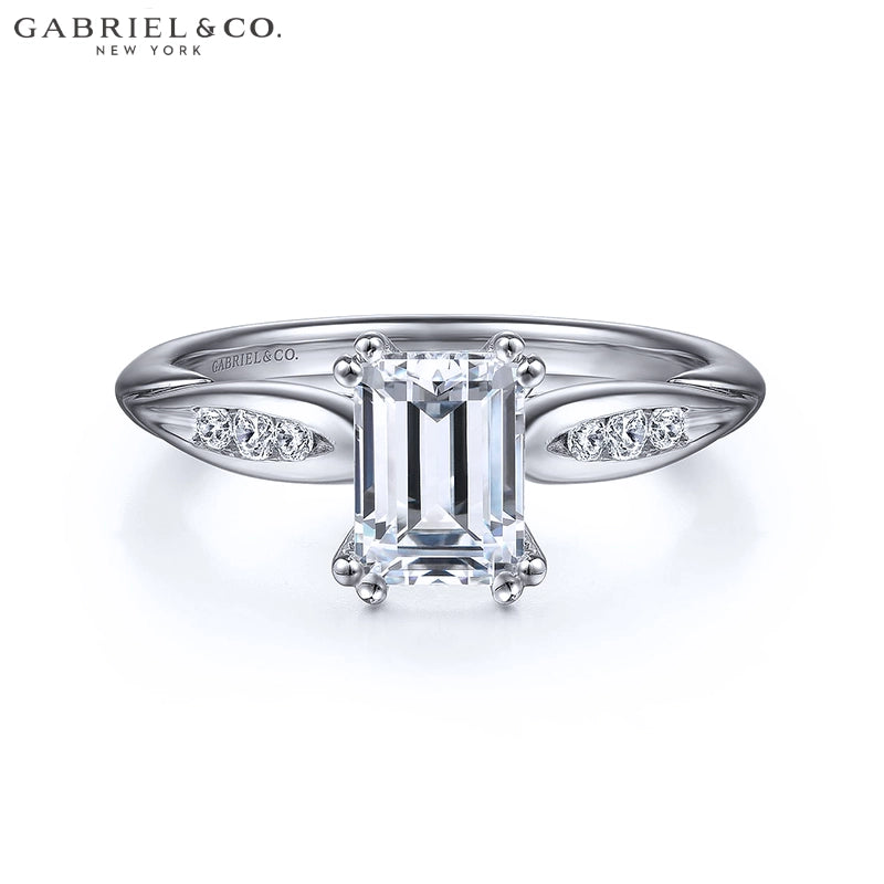 1.10ctw Emerald Cut Lab Grown Diamond Ring