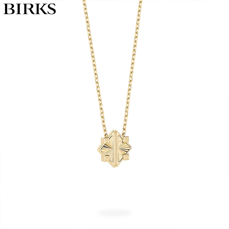18kt Muse Guilloché Necklace Small