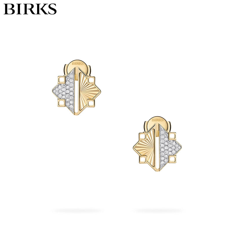 18kt Muse Guilloché Natural Diamond Earrings