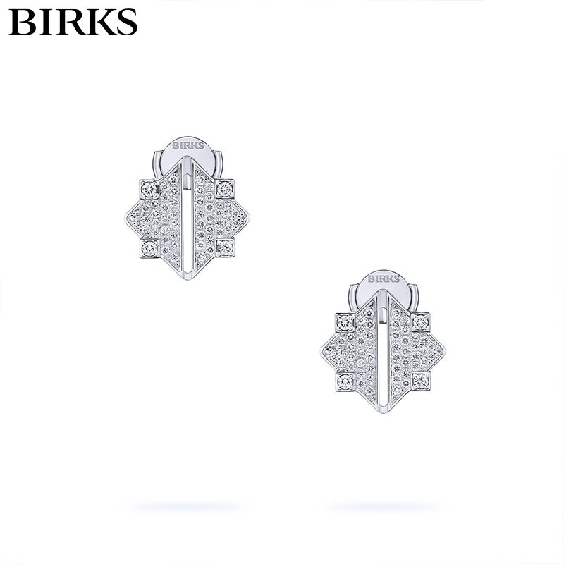 18kt Muse Guilloché Natural Diamond Earrings