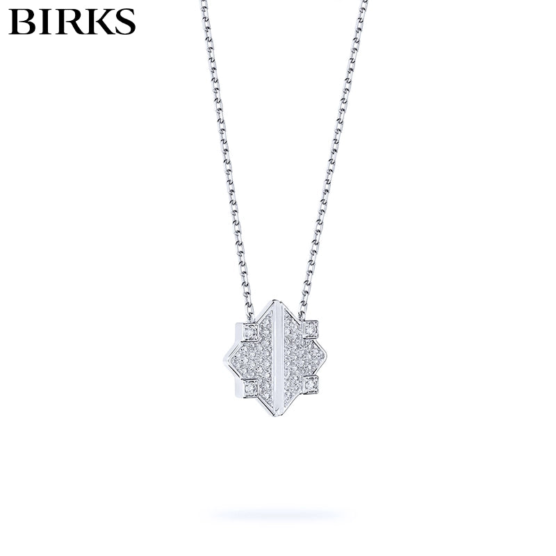 18kt Muse Guilloché Natural Diamond Necklace