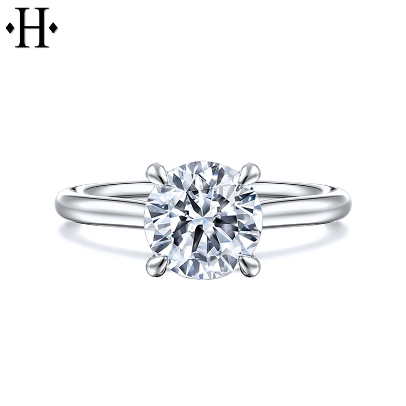 1.00ctr-3.00ctr Round Cut Lab Grown Diamond Ring Tailor Made