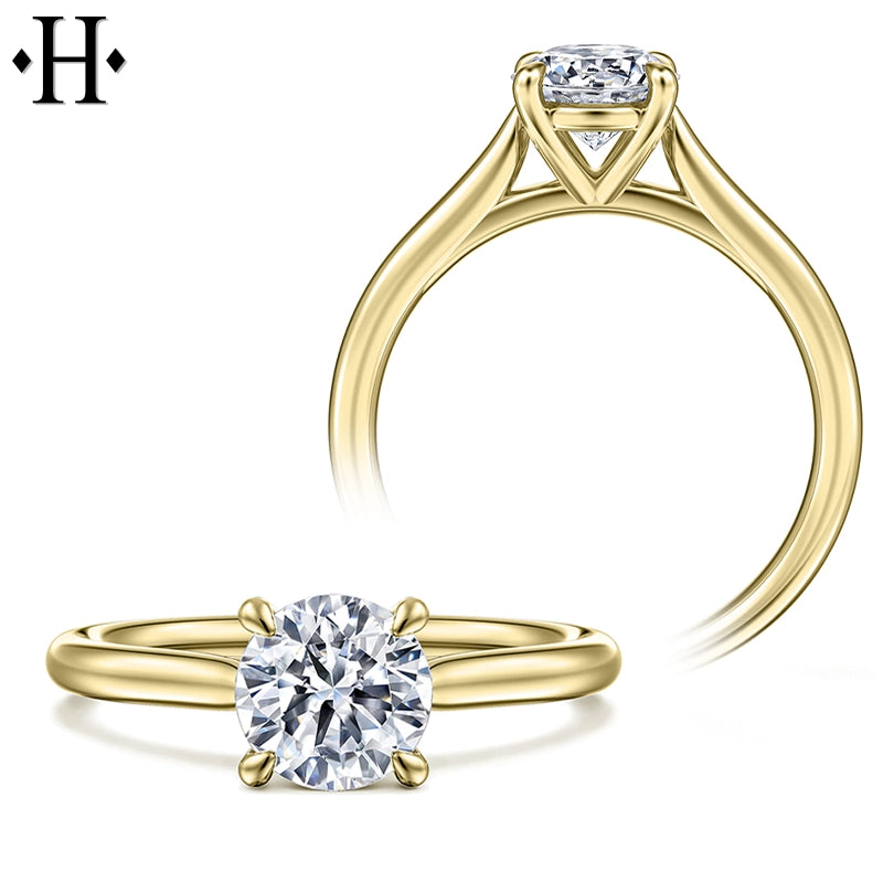 0.75ctr-1.25ctr Round Cut Natural Diamond Ring Tailor Made