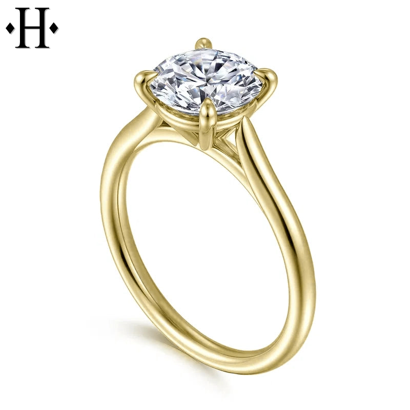 3.01ctw Round Cut Lab Grown Diamond Ring