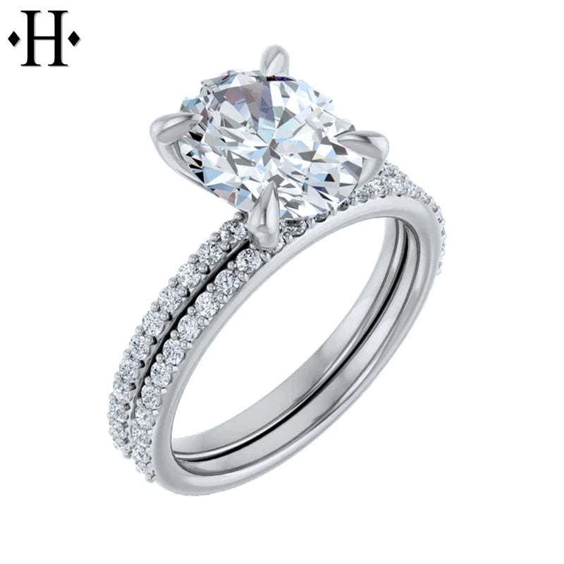 1.00ctr-3.00ctr Oval Cut Lab Grown Diamond Ring Tailor Made