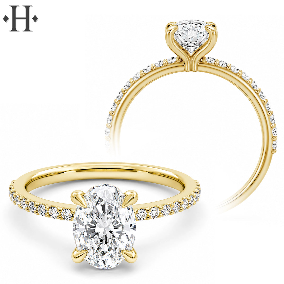 1.81ctw Oval Cut Lab Grown Diamond Ring