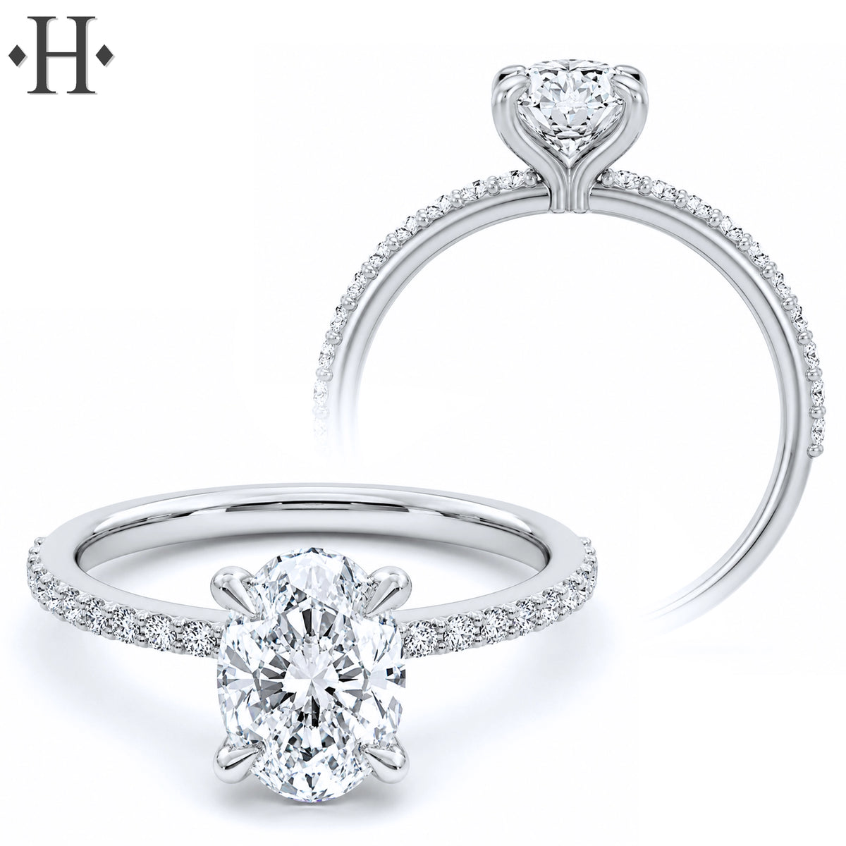 1.21ctw Oval Cut Lab Grown Diamond Ring