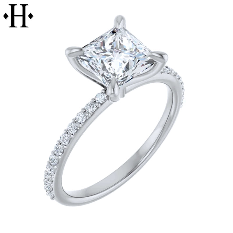 1.70ctw Princess Cut Lab Grown Diamond Ring