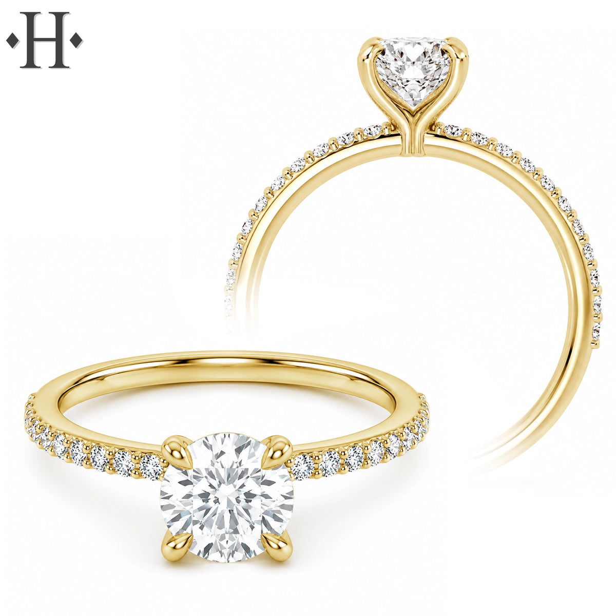 1.21ctw Round Cut Lab Grown Diamond Ring