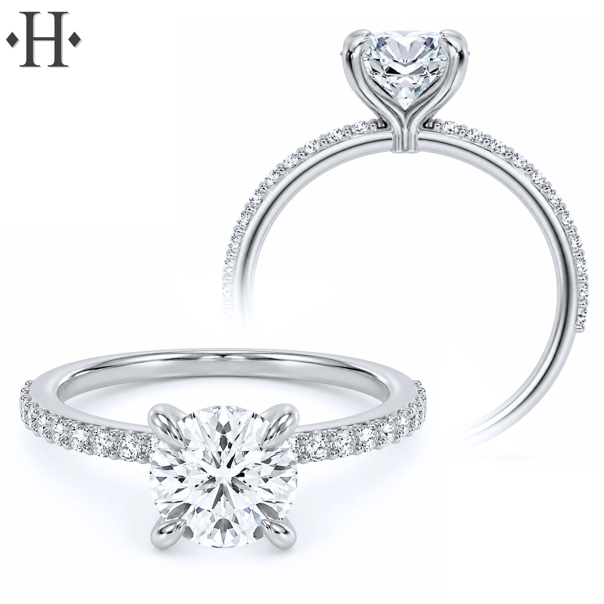 2.20ctw Round Cut Lab Grown Diamond Ring
