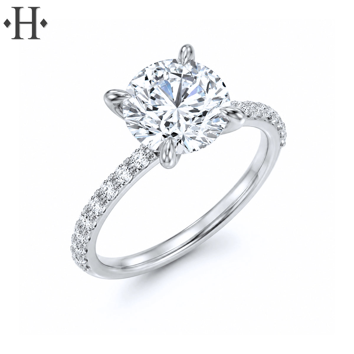 2.20ctw Round Cut Lab Grown Diamond Ring