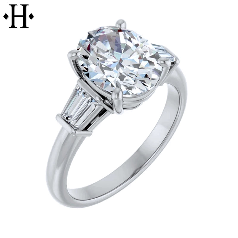 1.50ctr-3.00ctr Oval Cut Lab Grown Diamond Ring Tailor Made