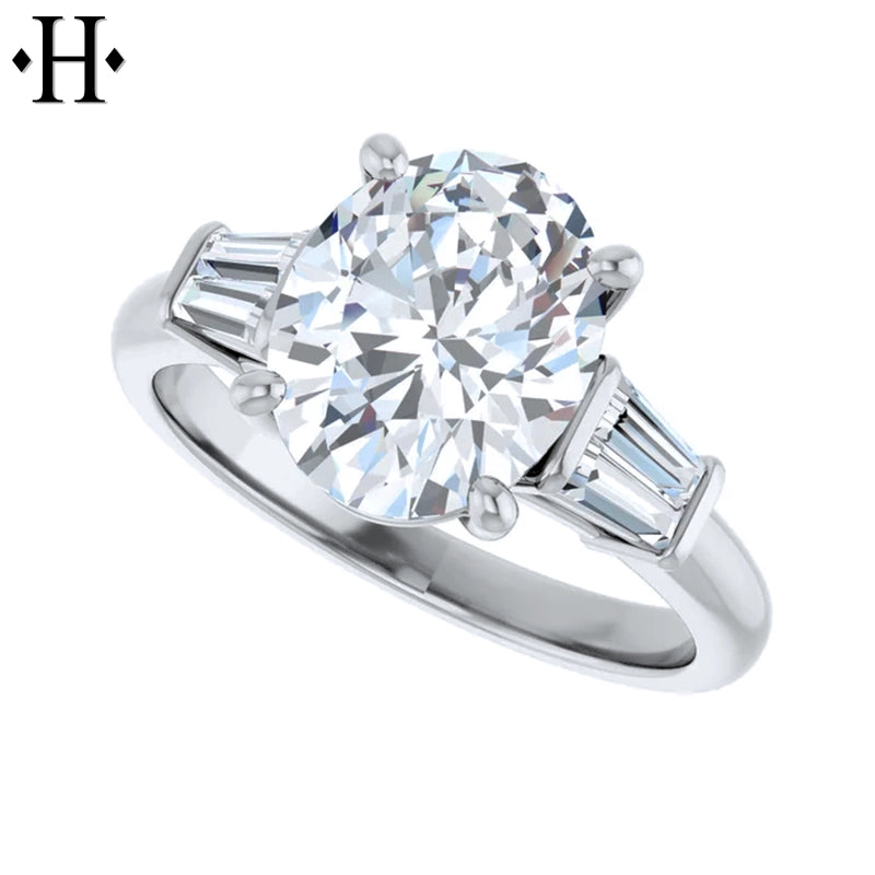 1.50ctr-3.00ctr Oval Cut Lab Grown Diamond Ring