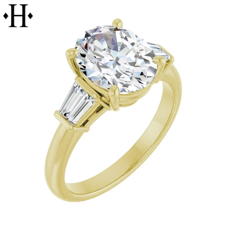 1.50ctr-3.00ctr Oval Cut Lab Grown Diamond Ring