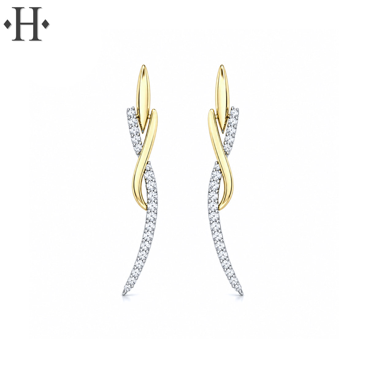 Natural Diamond Drop Essential Earrings