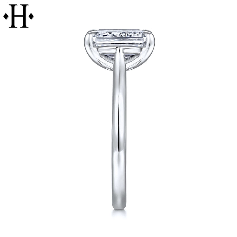 1.00ctr-3.00ctr Emerald Cut Lab Grown Diamond Ring