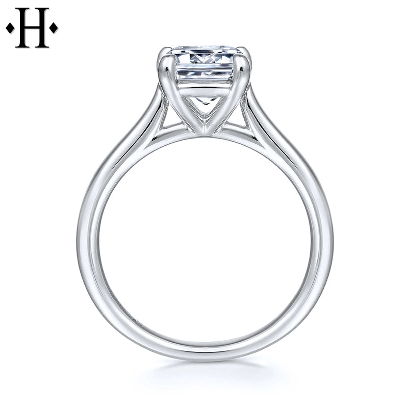 1.00ctr-3.00ctr Emerald Cut Lab Grown Diamond Ring