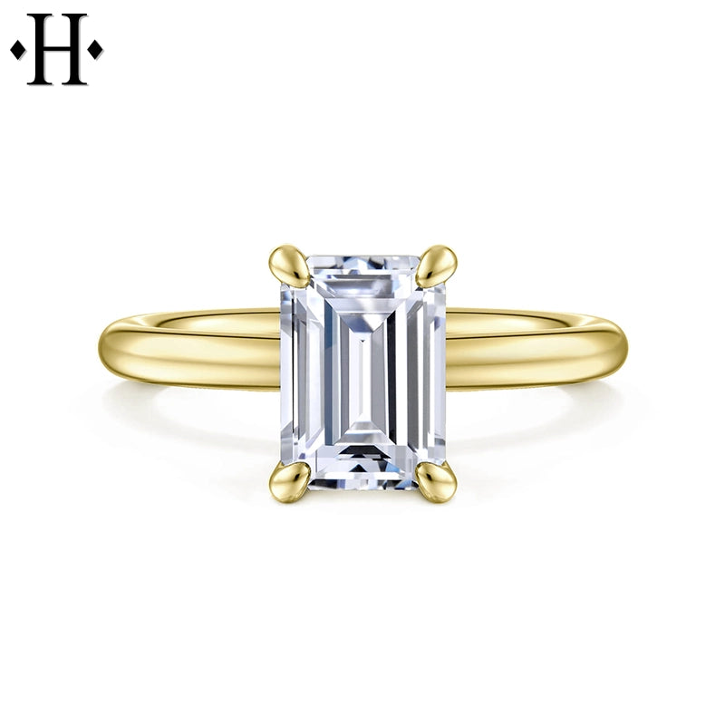 1.00ctr-2.00ctr Emerald Cut Lab Grown Diamond Ring Tailor Made