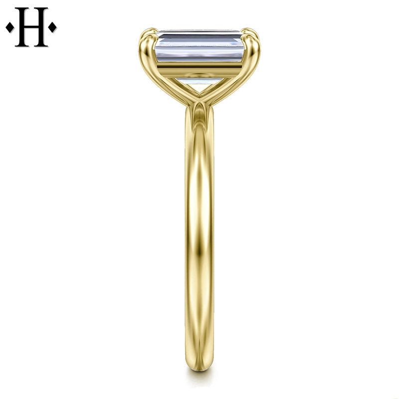 1.00ctr-2.00ctr Emerald Cut Lab Grown Diamond Ring Tailor Made