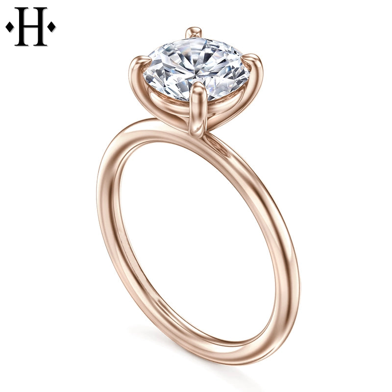 1.00ctr-2.00ctr Round Cut Lab Grown Diamond Ring Tailor Made