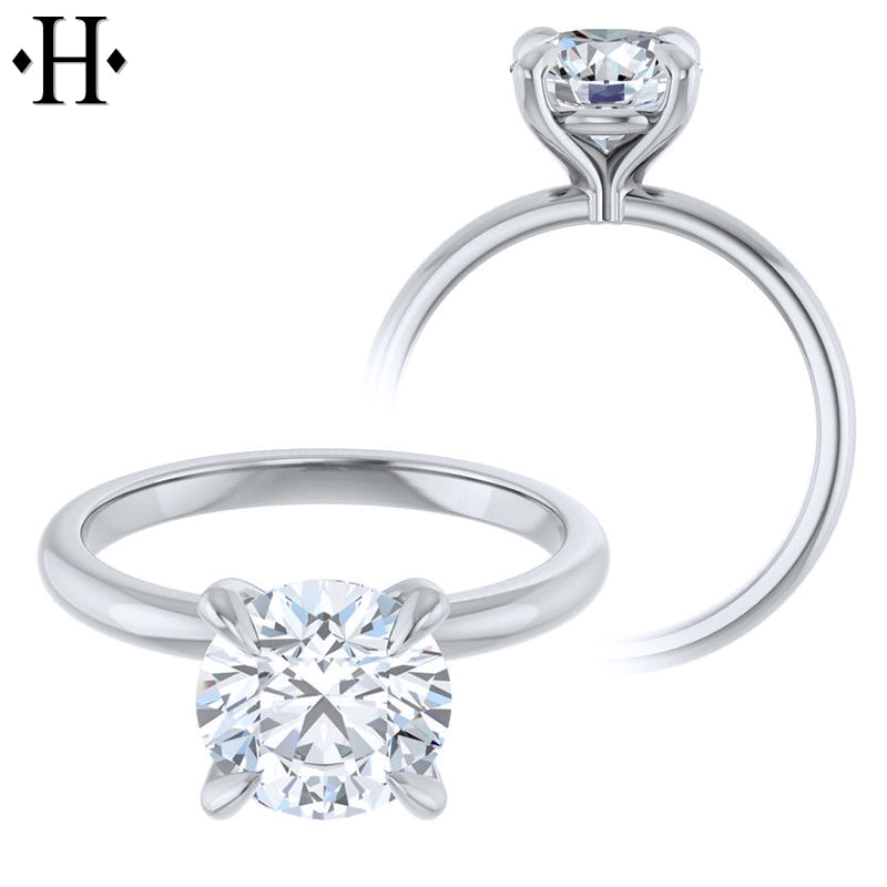 1.00ctr-3.00ctr Round Cut Moissanite Ring Tailor Made