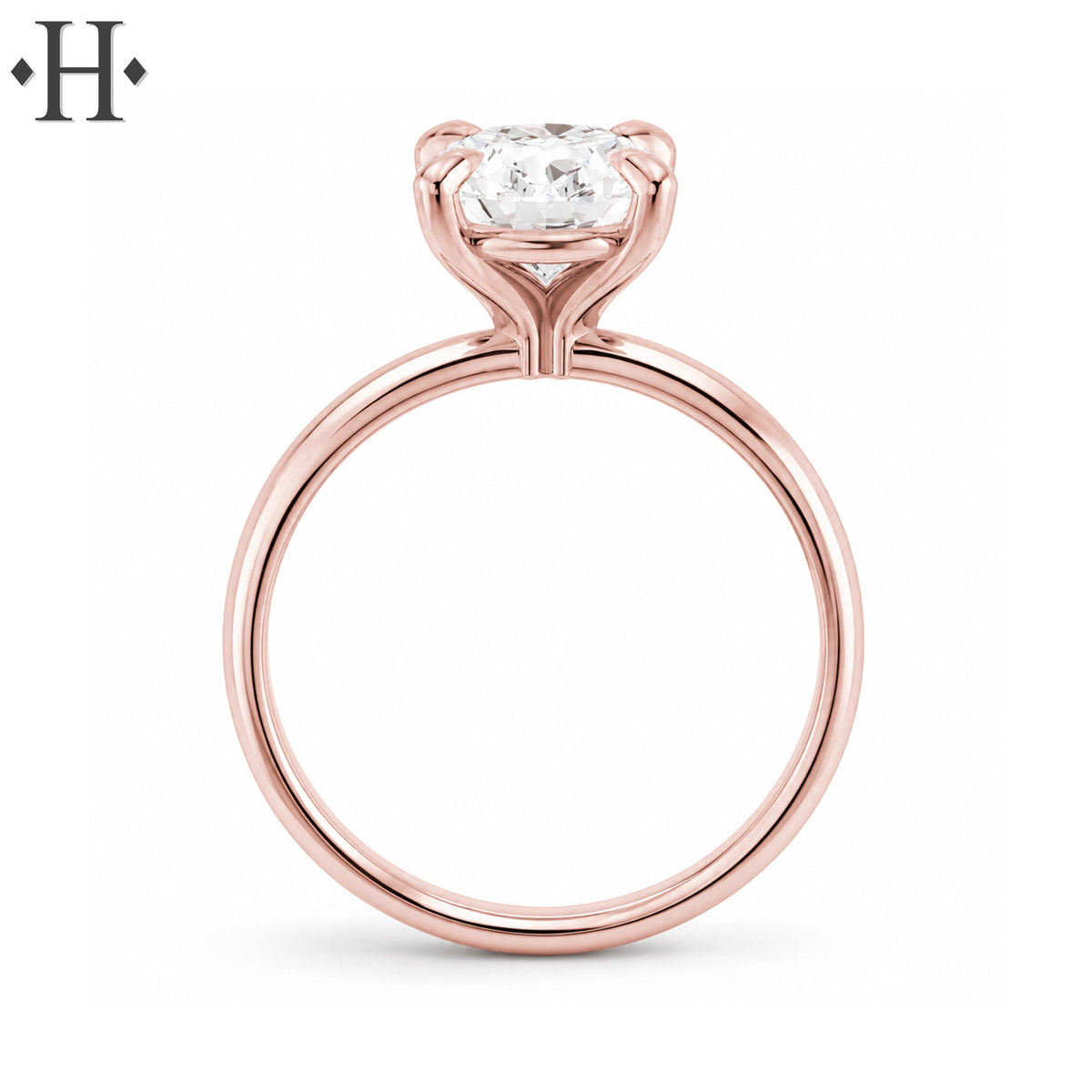 1.00ctr-3.00ctr Oval Cut Moissanite Ring Tailor Made