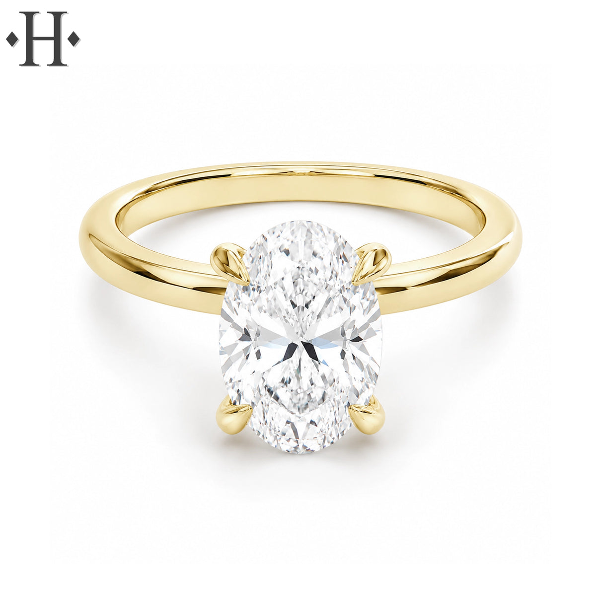 1.00ctr-3.00ctr Oval Cut Moissanite Ring Tailor Made