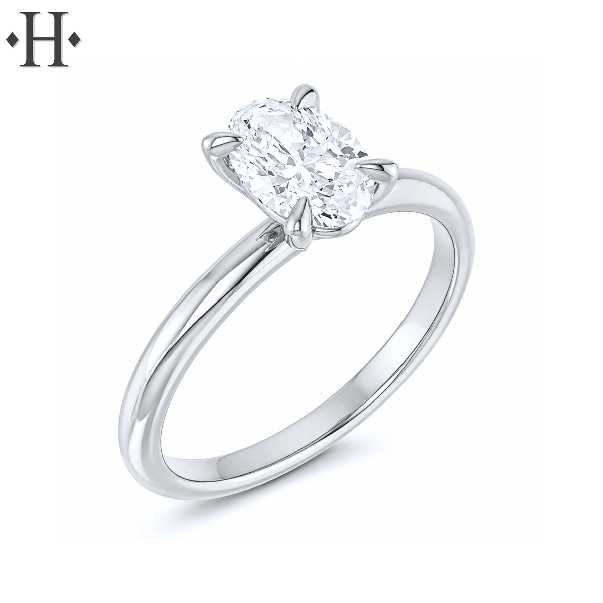 0.94ctw Oval Cut Lab Grown Diamond Ring