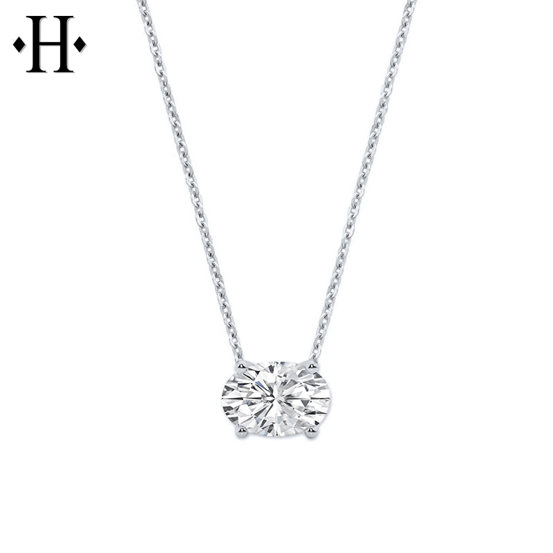 0.50ct Oval Cut Lab Grown Diamond Necklace