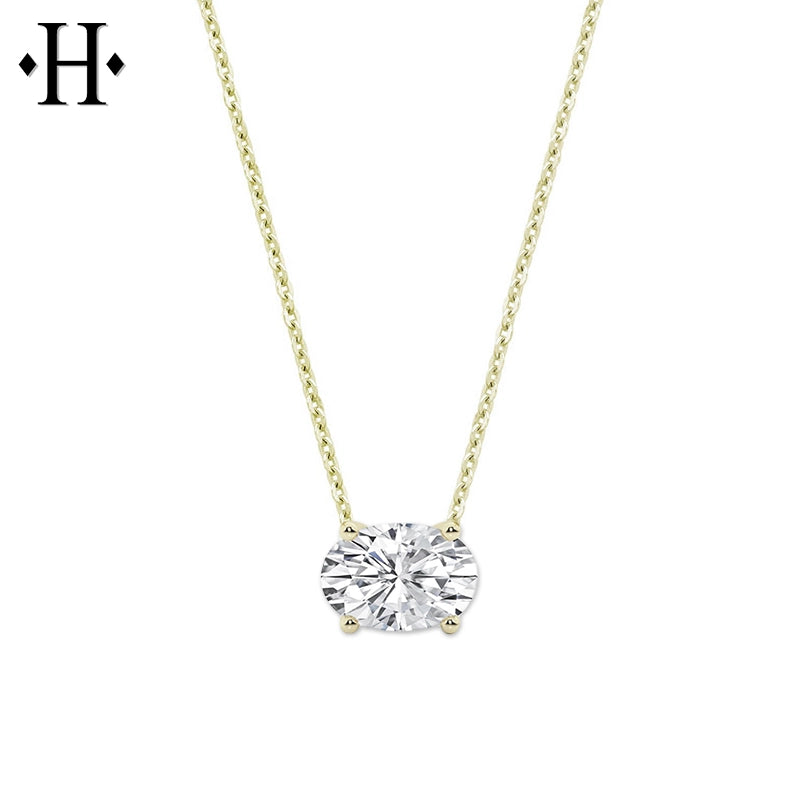 0.50ct Oval Cut Lab Grown Diamond Necklace