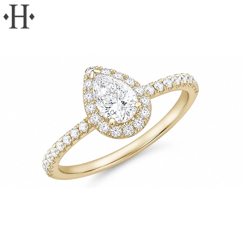 1.05ctw Pear Cut Lab Grown Diamond Ring