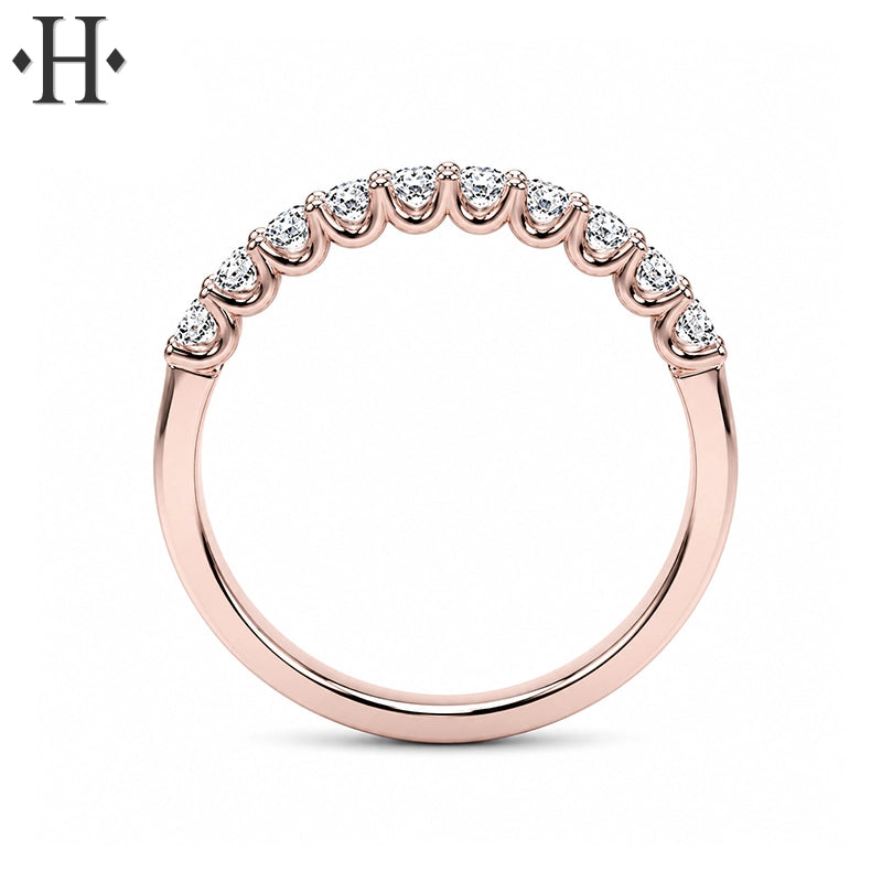 0.30ctw Lab Grown Diamond French U-Pavé Ring 2.0mm