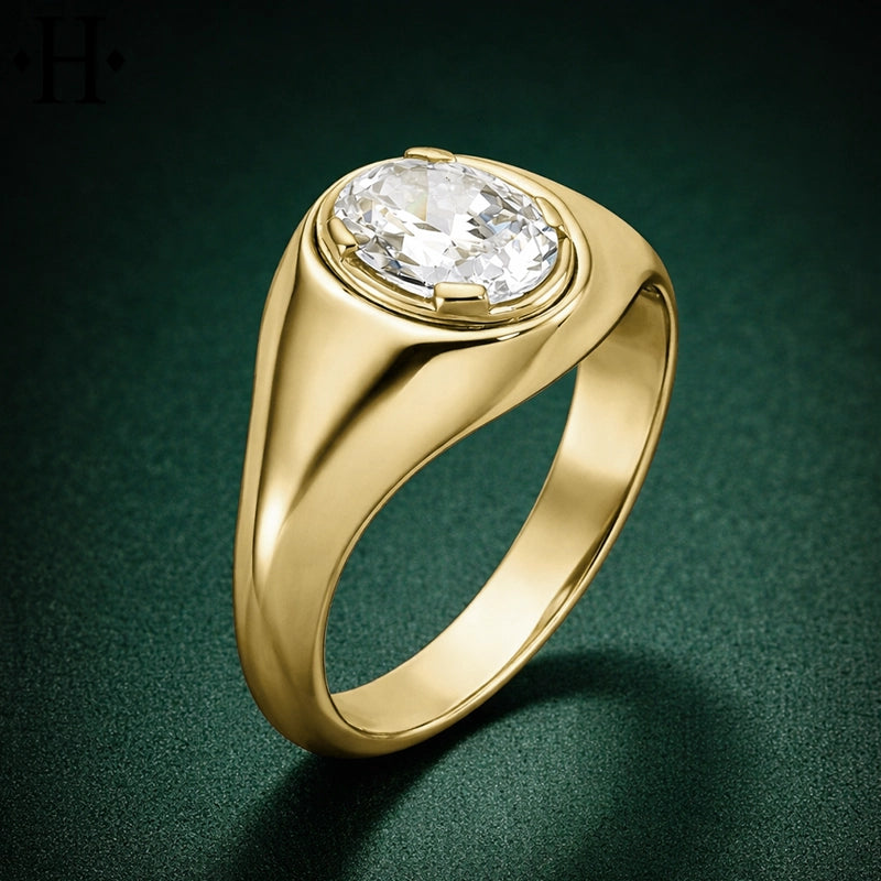 1.00ct Lab Grown Oval Cut Diamond Ring