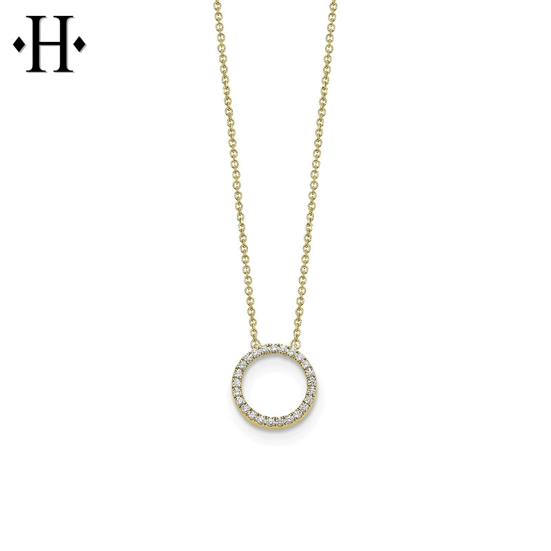 0.25cts Circle Lab Grown Diamond Necklace