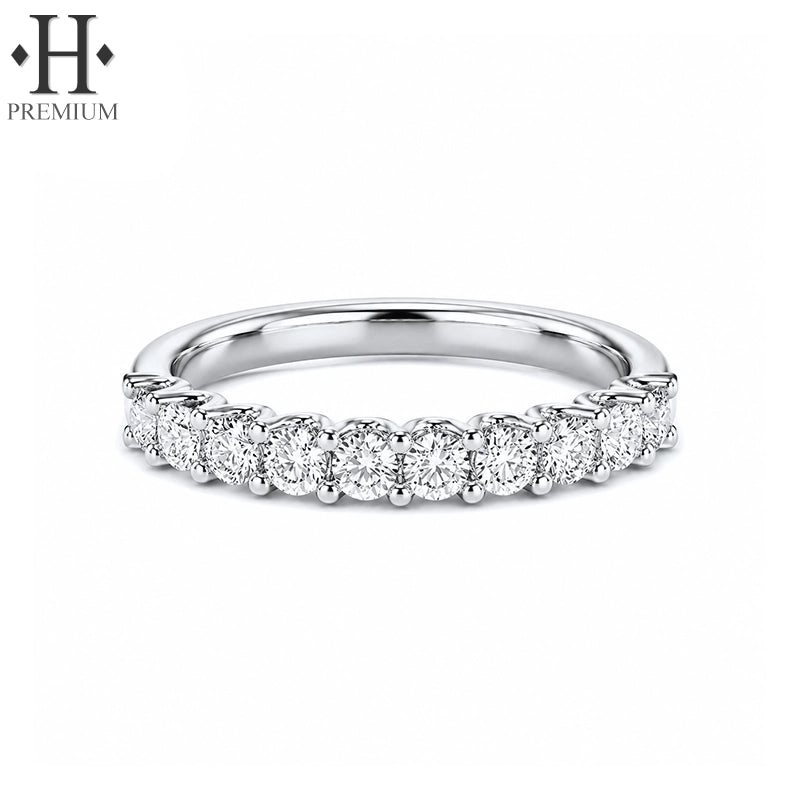 0.50ctw Premium Natural Diamond French U-Pavé Ring 2.5mm