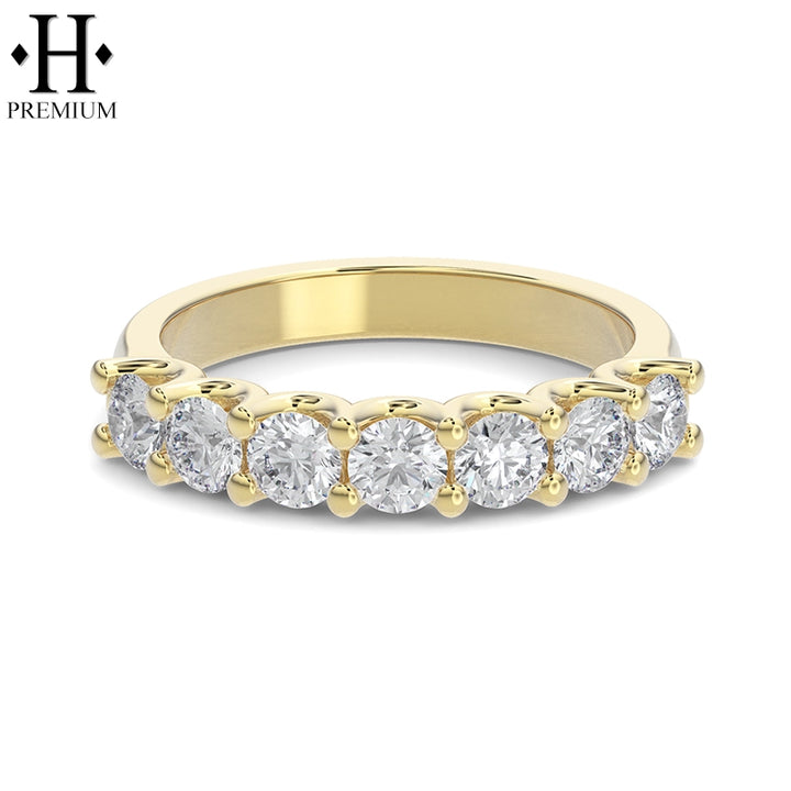 Premium Natural Diamond French U-Pavé Ring 3.5mm