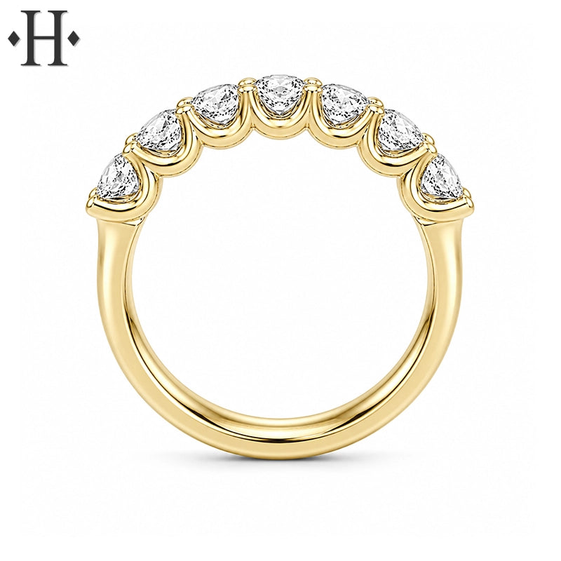 1.05ctw Lab Grown Diamond French U-Pavé Ring 3.5mm
