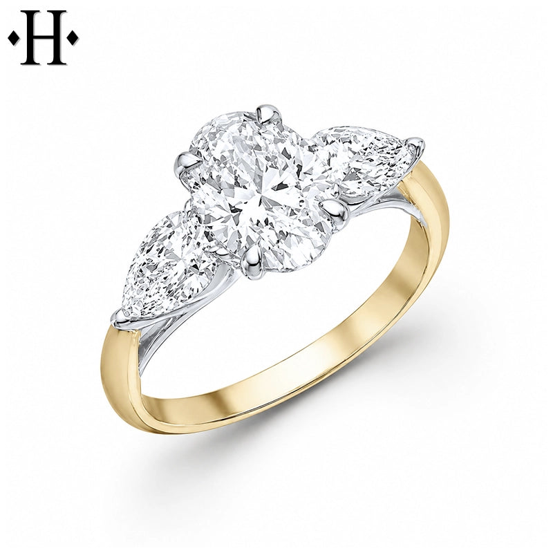 2.10ctw Oval Cut Lab Grown Diamond Ring