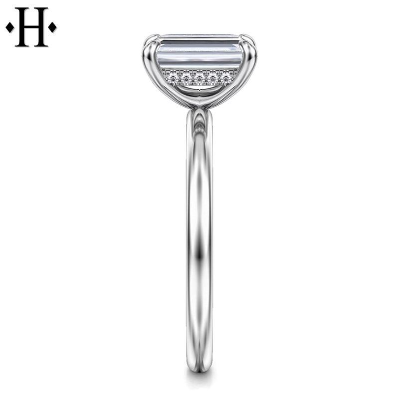 1.55ctw Emerald Cut Lab Grown Diamond Ring