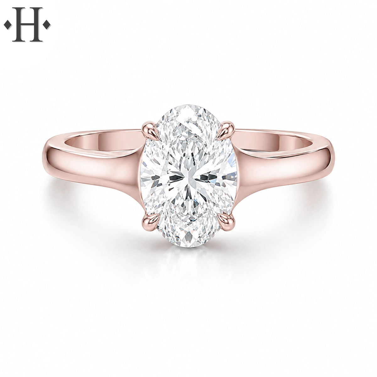 1.00ctr-1.50ctr Oval Cut Lab Grown Diamond Ring Tailor Made
