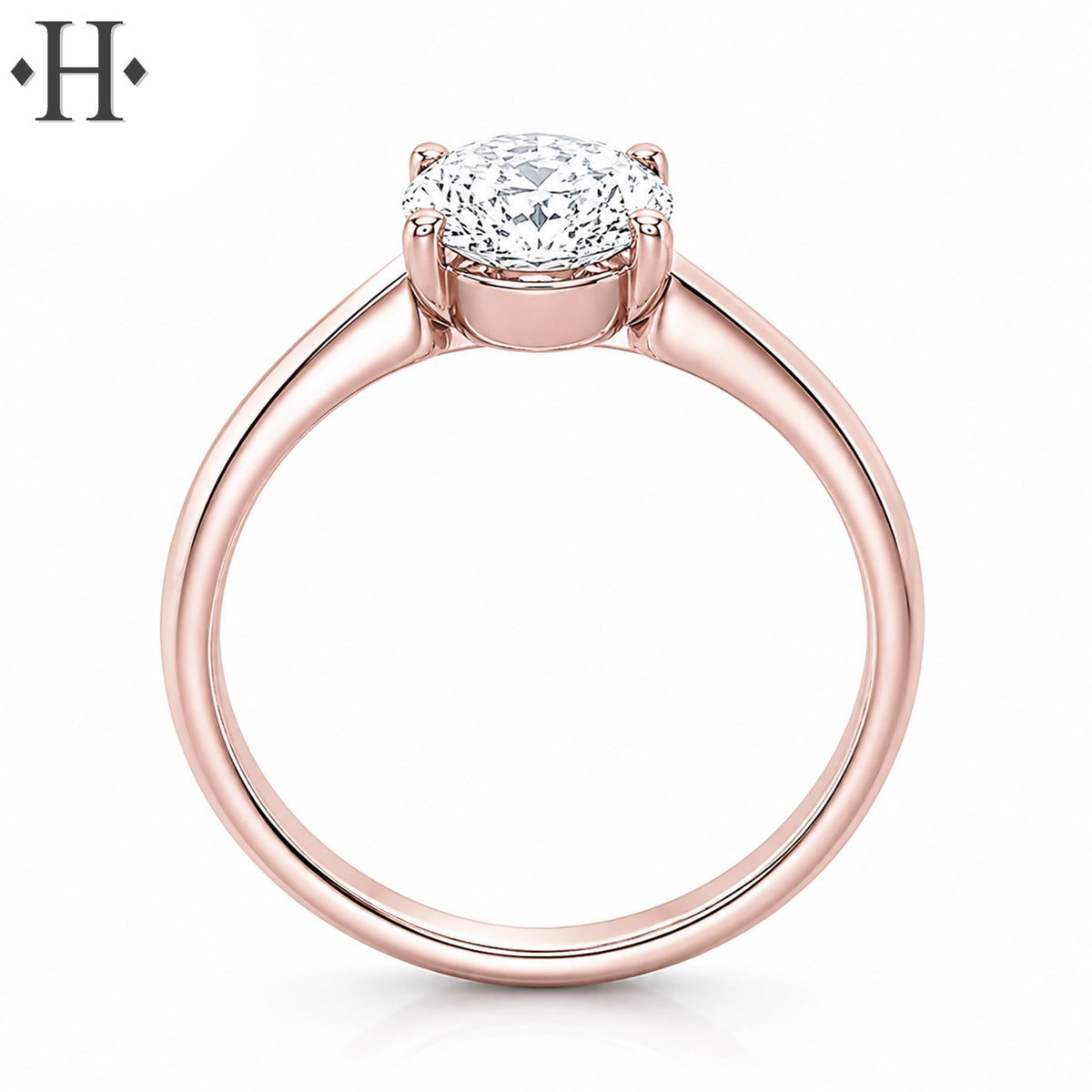 1.00ctr-1.50ctr Oval Cut Lab Grown Diamond Ring Tailor Made