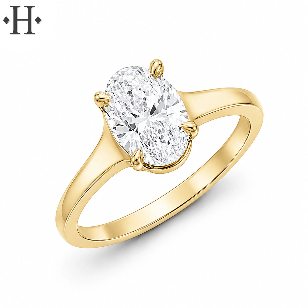 1.50ctw Oval Cut Lab Grown Diamond Ring