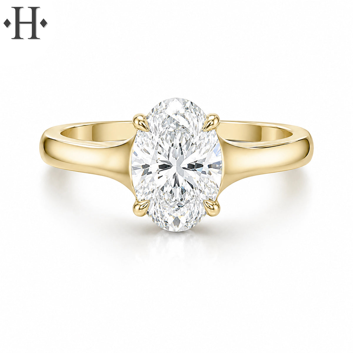 1.00ctr-1.50ctr Oval Cut Lab Grown Diamond Ring Tailor Made