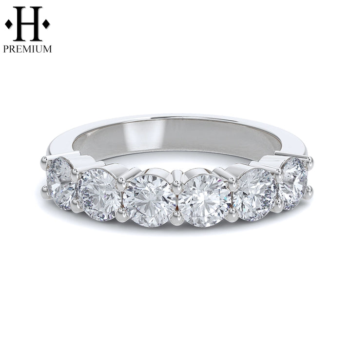 Premium Natural Diamond Shared Prong Ring 4.0mm