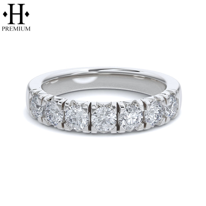 Premium Natural Diamond French Cut Pavé Ring 4.0mm