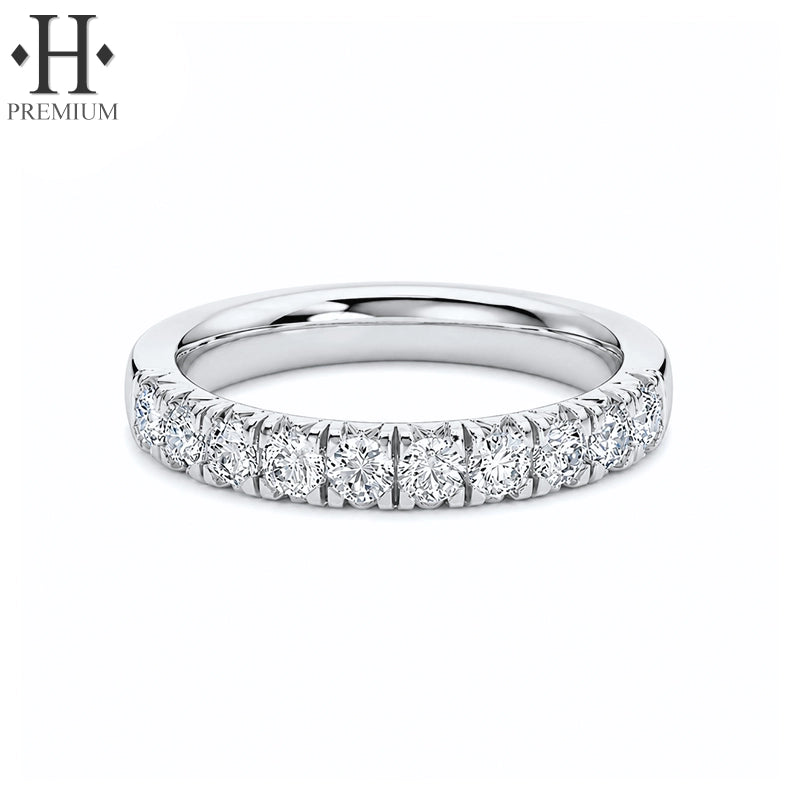 0.50ctw Premium Natural Diamond French Cut Pavé Ring 3.0mm