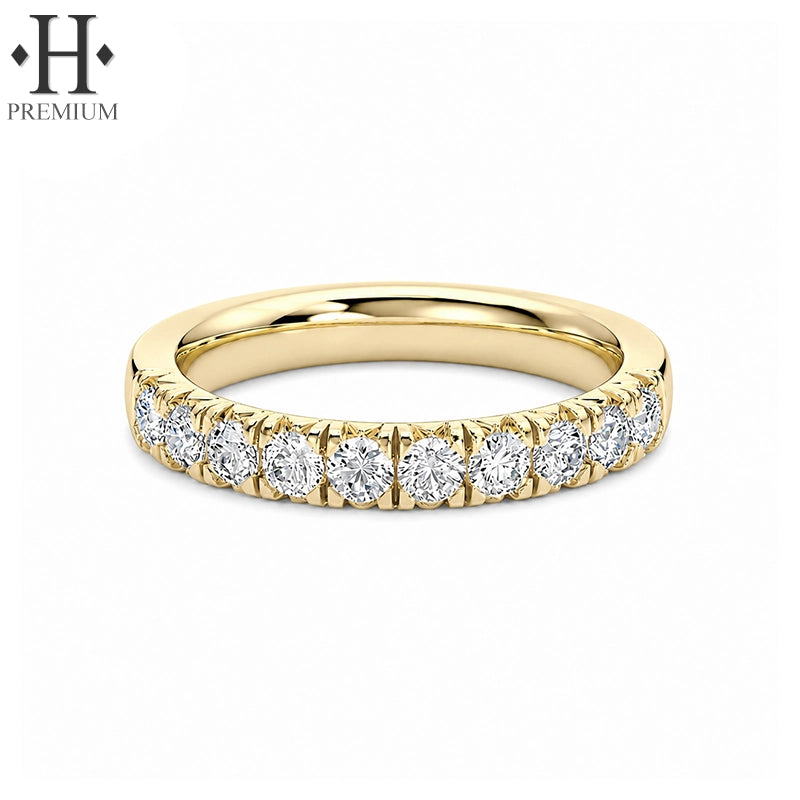 0.50ctw Premium Natural Diamond French Cut Pavé Ring 3.0mm
