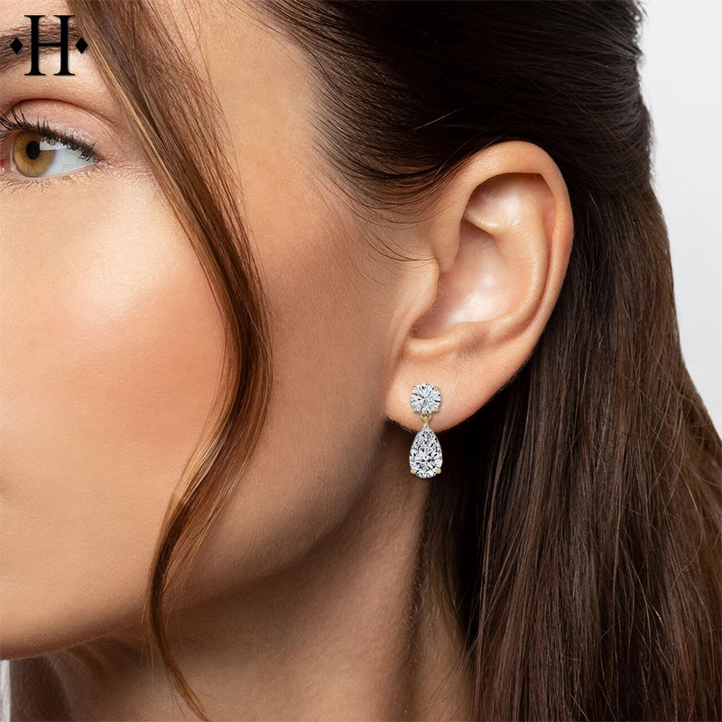2.50ctw Lab Grown Drop Diamond Earrings